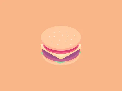 Hamburger burger fhc30 hamburger icon illustration isometric