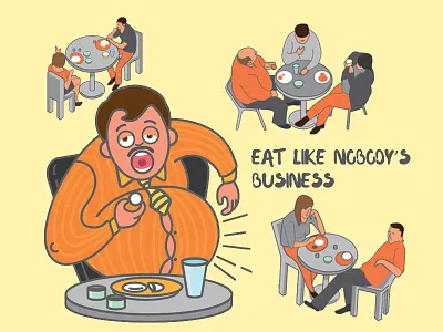 e a t . . e a t . . e a t illustration