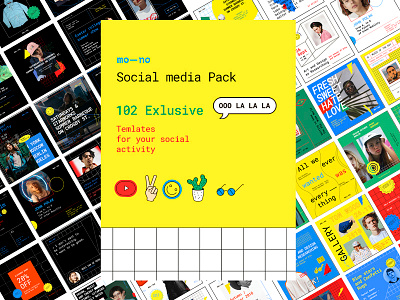 Mono Social Media Kit blog color facebook icons instagram kit lifestyle model social media template web