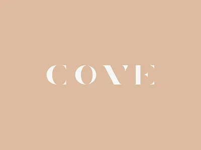 Cove Logo Design cove gold logotype. luxury special type