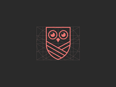 Owlbloc Grid block brandhalos identity illustration logo mark owl ownbloc protection security shield