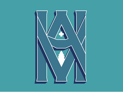 AVH Monogram a h monogram v vet veterinarian wilderness wip