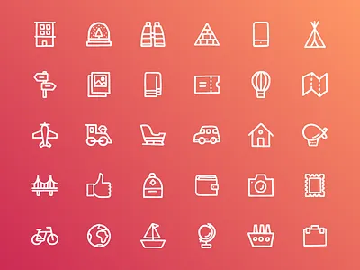 Sketchy Travel draw free freebie iconography icons sketch