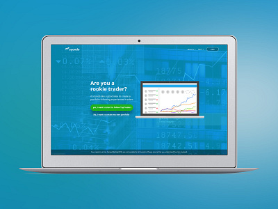 Financial Landing Page financial fintech landing social platform stock market ui web