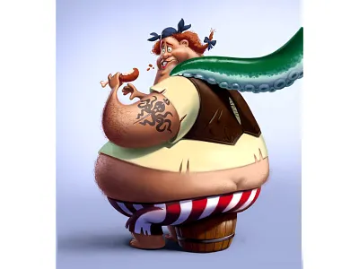 Is it tasty bro? character fat octopus pirate