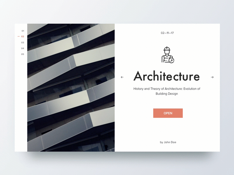 Daily UI: Blog animation architecture blog daily nature principle ui