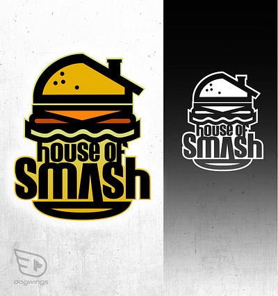 Logo concepts - just beyond good burgers chipdavid dogwings food logo smash burger vector