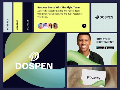 DOSPEN Talent Hiring Platform Branding app design brand design brandidentity branding employment find jobs s hiring website job portal jobs platform promo recruiting saas service techwitpro uiux vacancy web web design work