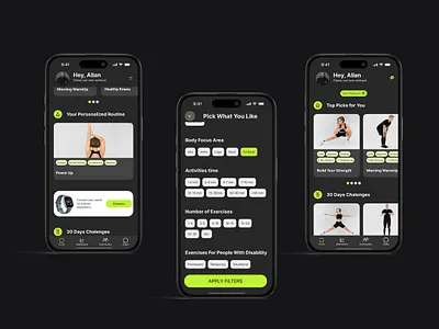 Flexi – Smart Home Workout App 🏋️‍♂️🔥 app design fitness fitness app mobile ui ui design ux ux design