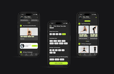 Flexi – Smart Home Workout App 🏋️‍♂️🔥 app design fitness fitness app mobile ui ui design ux ux design