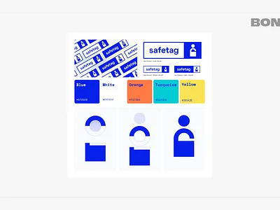 Safetag brand design bont brand branding color palette colors design graphic design logo studio symbol wordmark