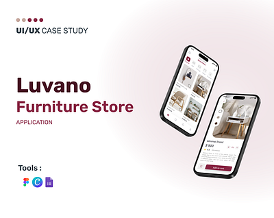 Luvano - Furniture Store Application Case Study app branding case case study design e commerce graphic design illustration journey map logo mobile persona store ui ux ux study vector