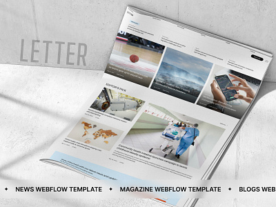 LetterX - Blog & Editorial Website Template blog book business corporate creative design editorial finance landing page lifestyle magazine marketing news newspaper podcasts political template travel webflow