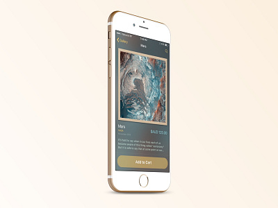 Art Gallery App Concept app concept design inspiration ios iphone mobile mockup ui ux