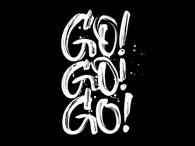 GO! brush calligraphy lettering