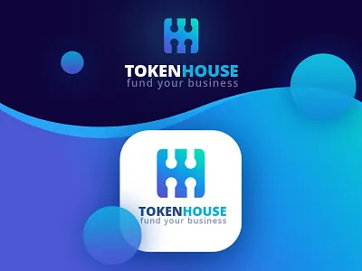 Token House Logo bitcoin blockchain branding capital crypto identity logo logotype token