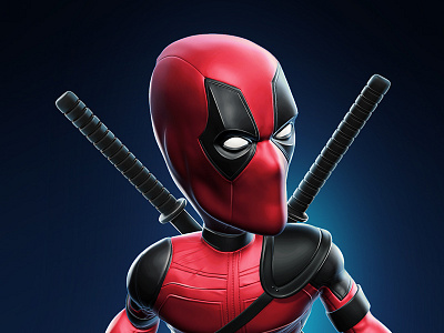 Deadpool 3d character character design clean deadpool digital sculpting fresh funny sculpting stylized zbrush