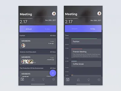 Meeting Calendar add app calendar dark event ios iphone meet tab task ui x