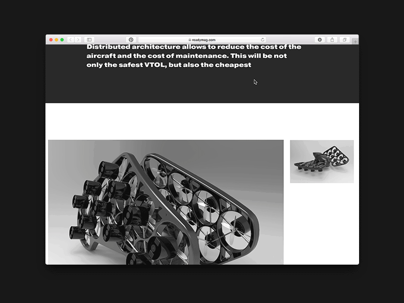 Hepard aviation flying car future motion ui webdesign website