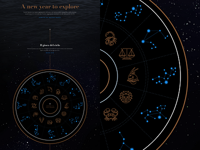 A New Year to Explore bold interaction magic newyear stars ui ux water zodiac