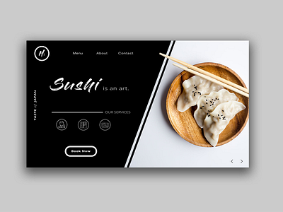 Sushi Landing Page design landingpage photoshop sushi