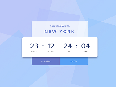 Day 014 - Countdown timer countdown flight gradient timer ui ux