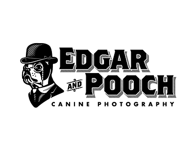 Edgar and Pooch Logo branding design dog illustrator logo vector