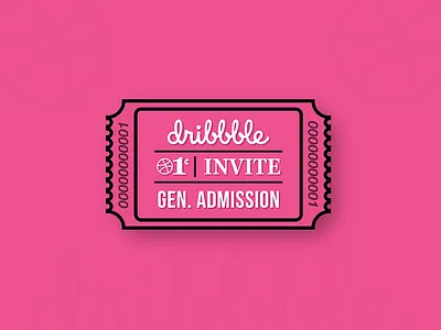 Dribbble Invite ball competition dribbble illustrator invites draft newbie photoshop ticket