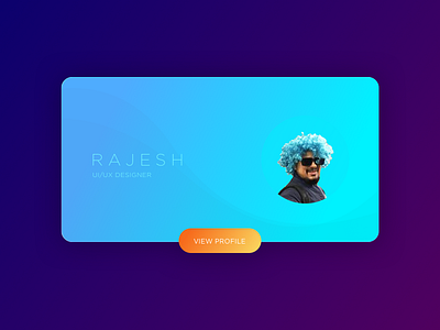 Designer Profile blue branding design icon illustration profile profile card typography ui ux vector