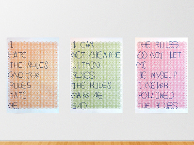 “The Rules Hate Me” Poster poster rules type type tool