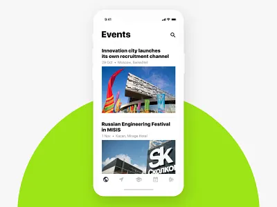 Design Concept for Business School / Events app events ios iphone x ui ux