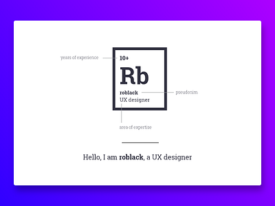 new portfolio website *WIP* chemistry clean material periodic portfolio table