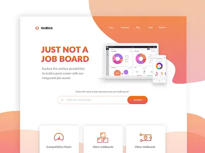 Online Job Portal creative concept design concept web app website design