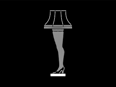 Fragile christmas fragile illustration leg lamp major award stencil vector