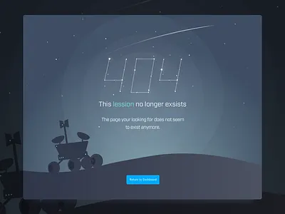 404 Page Illustration 404 error state missing page space starts ui design user interface