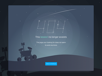 404 Page Illustration 404 error state missing page space starts ui design user interface