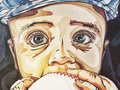 Baseball Baybee illustration vector vectorportrait