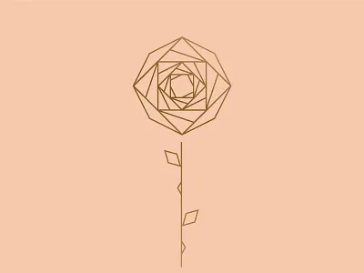 𝕘𝕖𝕠 𝕣𝕠𝕤𝕖 🌹 design floral flower geometric girl illustration minimal pink rose symbol vector