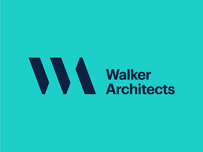 Walker Architects branding identity logo logotype