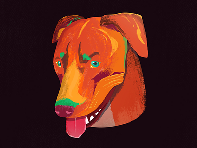 Terp abstract animal colors dog family illustration painting photoshop pup texture