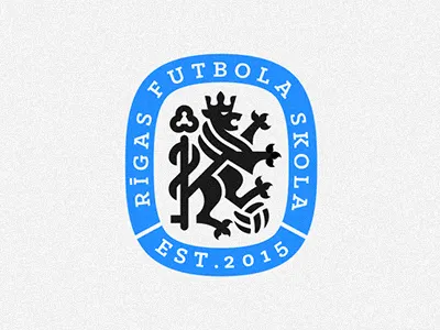 Rigas Futbola Skola emblem football heraldry lion riga геральдика герб лев рига футбол