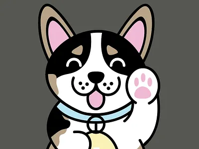 Good luck Corgi corgi dog good luck illustration vector