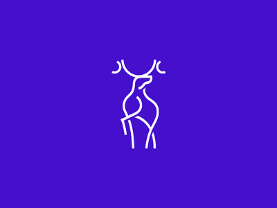 Deer symbol animal brand identity logo logotype mark sintesis symbol vector