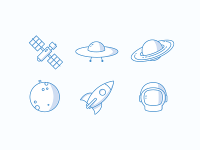 Space Set icon illustration