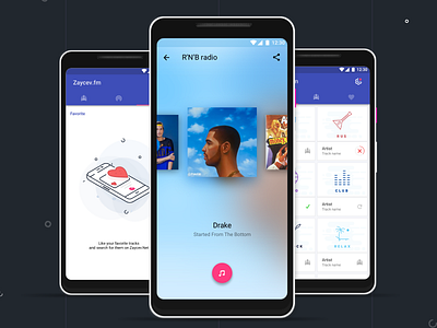 Radio Music App android app material music radio ui ux