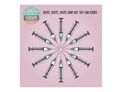 Shots, Shots, Shots illustration ivf reproductive illustrations shots