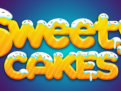 Sweety Cakes color custom font font food typography yellow