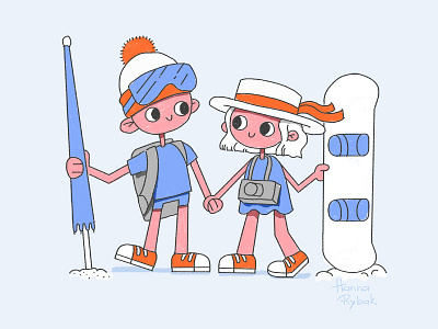 All seasons travelers art cartoon character design comics design illustration tourism travel