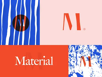 Material | Branding abstract branding font funky identity logo m primary simple