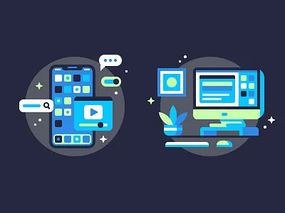 UI Kits / Mockups computer imac iphone iphonex mockup monitor phone plant ui video